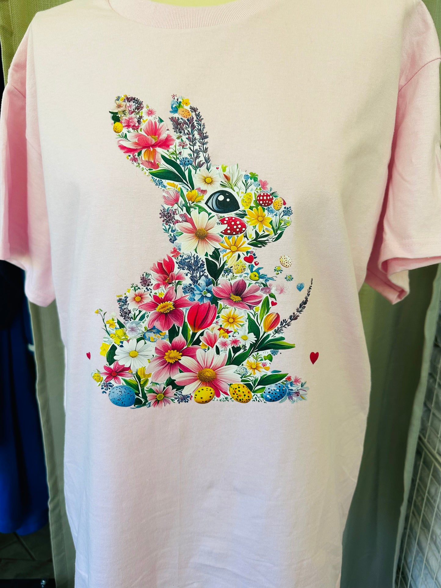 Adult Floral Rabbit DTF Graphic T-Shirt