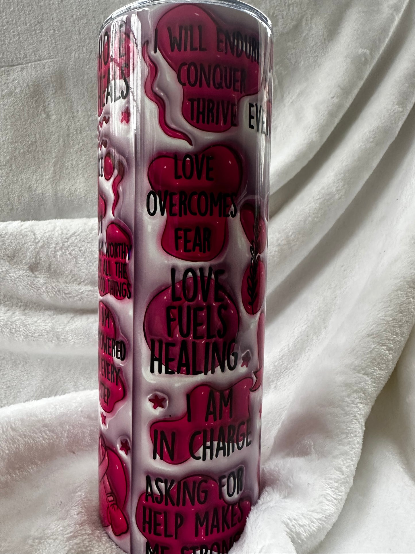 Breast Cancer Warrior Puffy 20 oz Tumbler