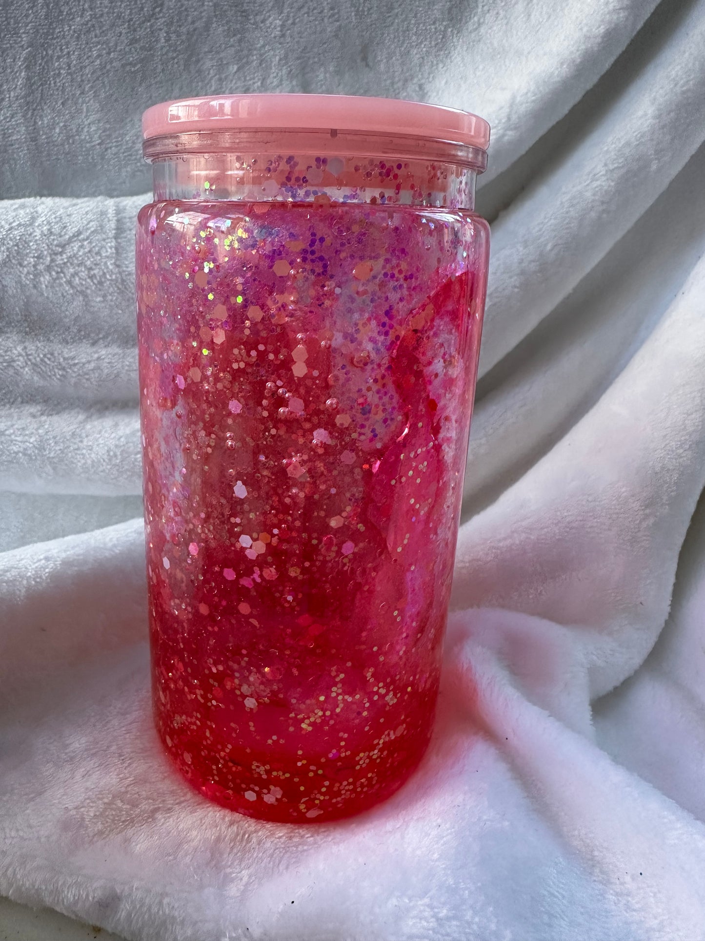 Pre-made 16 oz Snow Globe Tumblers