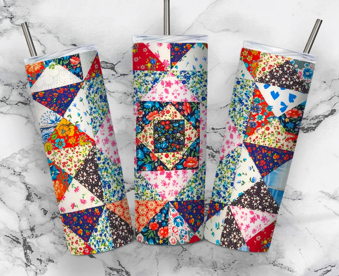 QUILT WRAP 20 OZ TUMBLER
