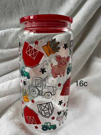 16 oz Libby Glass Can Cup