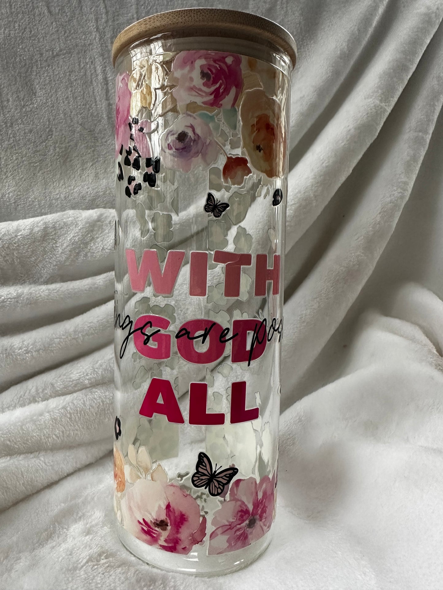 25 oz Clear Glass Straight Tumbler