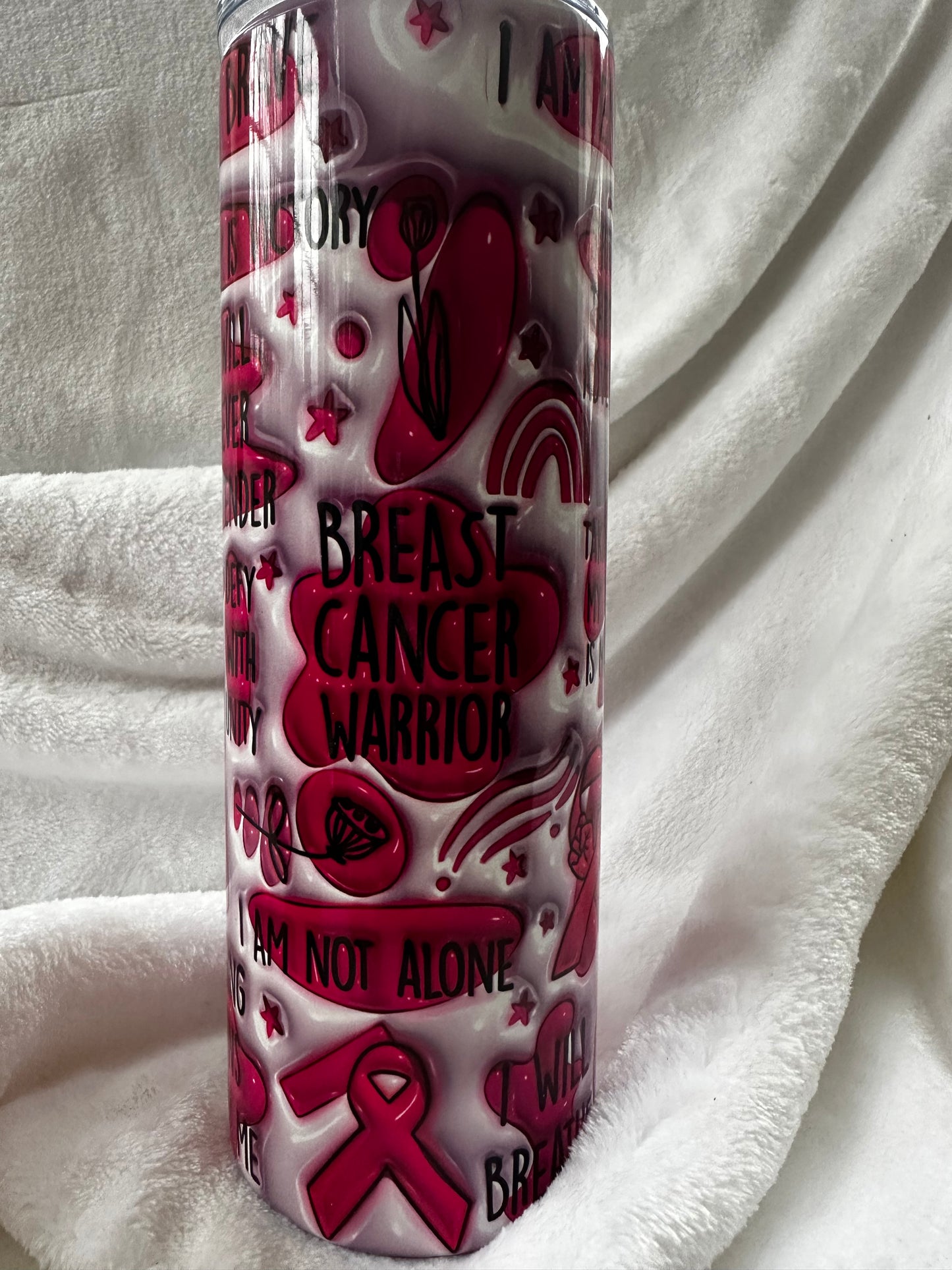 Breast Cancer Warrior Puffy 20 oz Tumbler