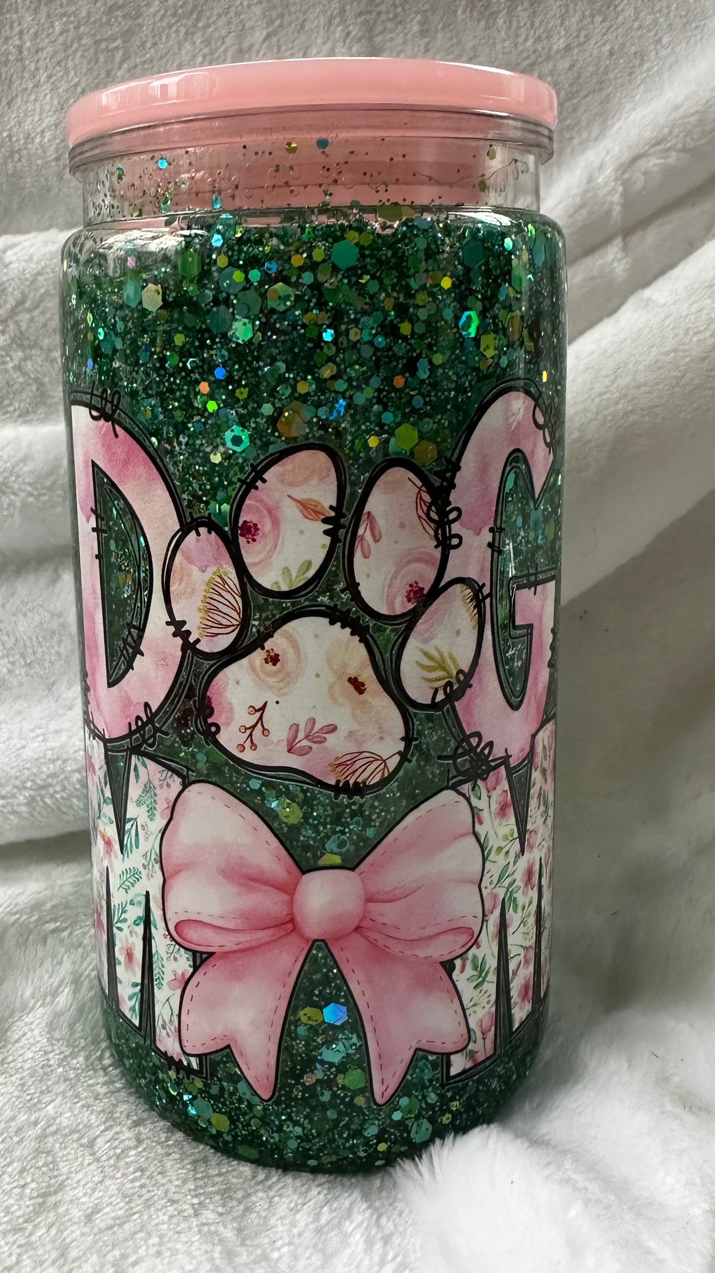 Pre-made 16 oz Snow Globe Tumblers