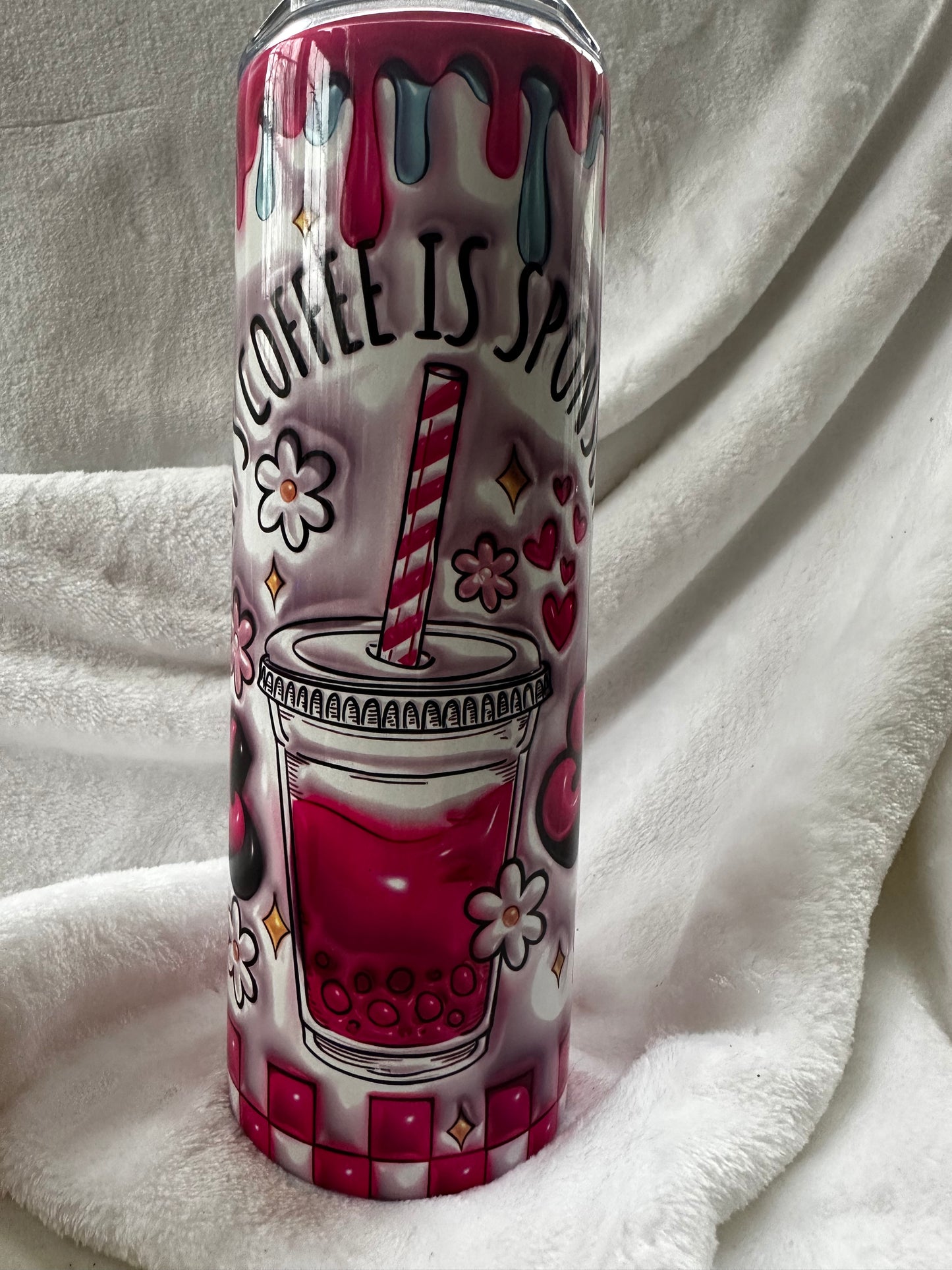 Today's Coffee is Sponsered by Girl Math Puffy 20oz Tumbler