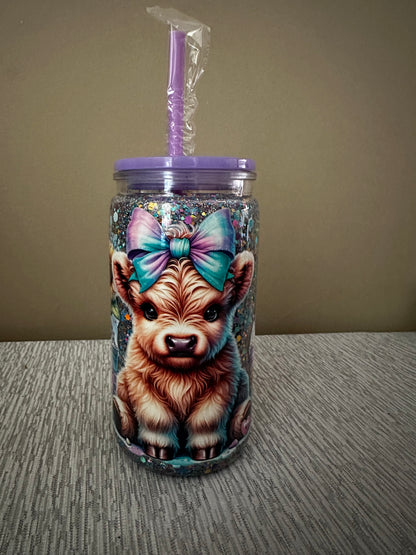 Pre-made 16 oz Snow Globe Tumblers