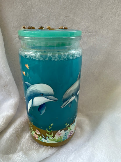 DOLPHIN SNOW-GLOBE TUMBLER