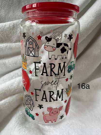 16 oz Libby Glass Can Cup