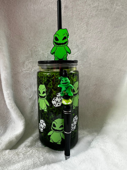 Oogie 16 oz Snowglobe Tumbler 3 PC Set