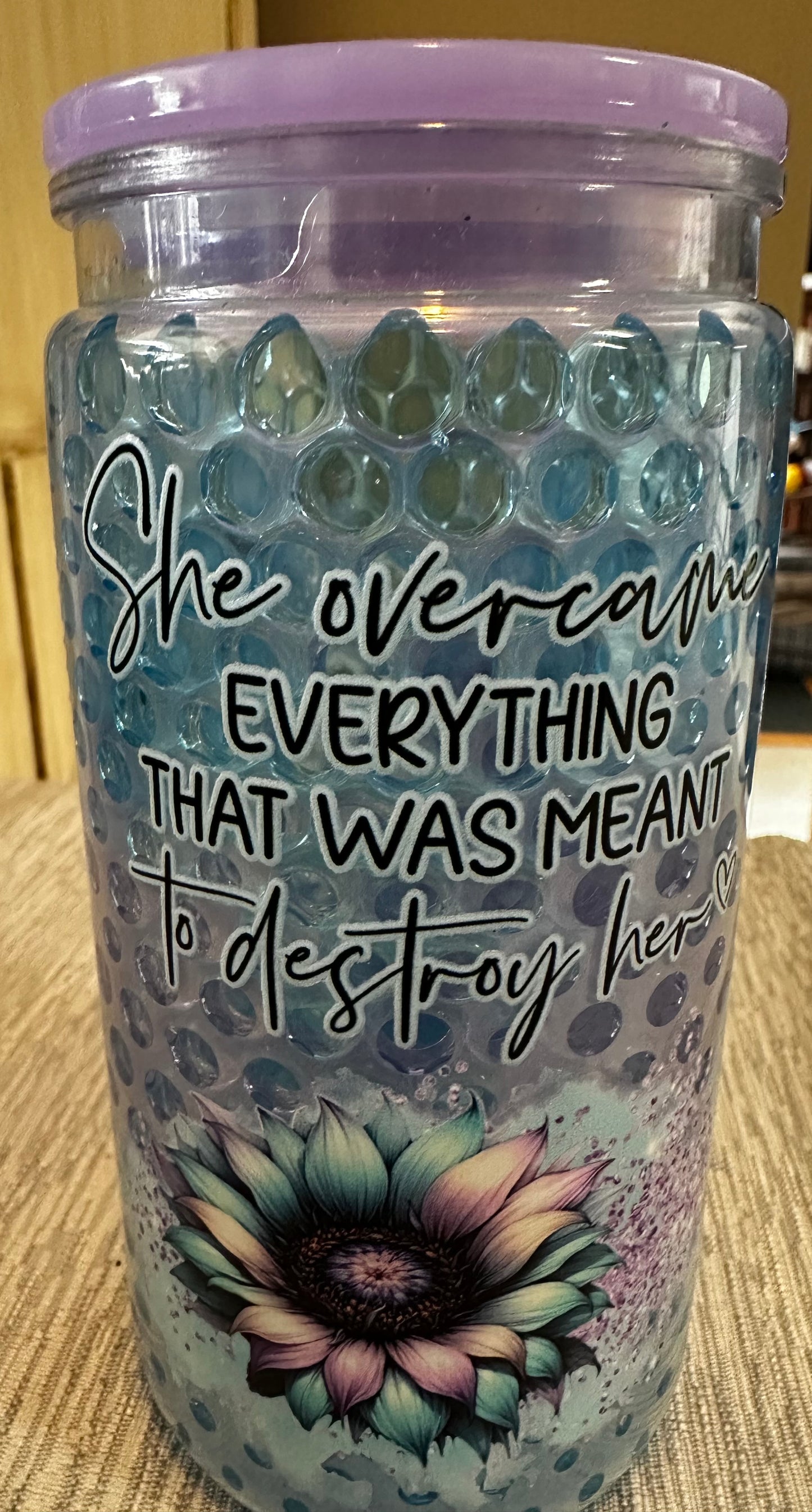 Pre-made 16 oz Snow Globe Tumblers