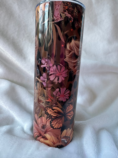 Highland Cow w/ Pink Bow 20 oz Stainless Steel Tumbler