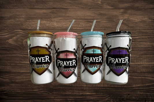 PRAYER WARRIOR GLASS TUMBLER