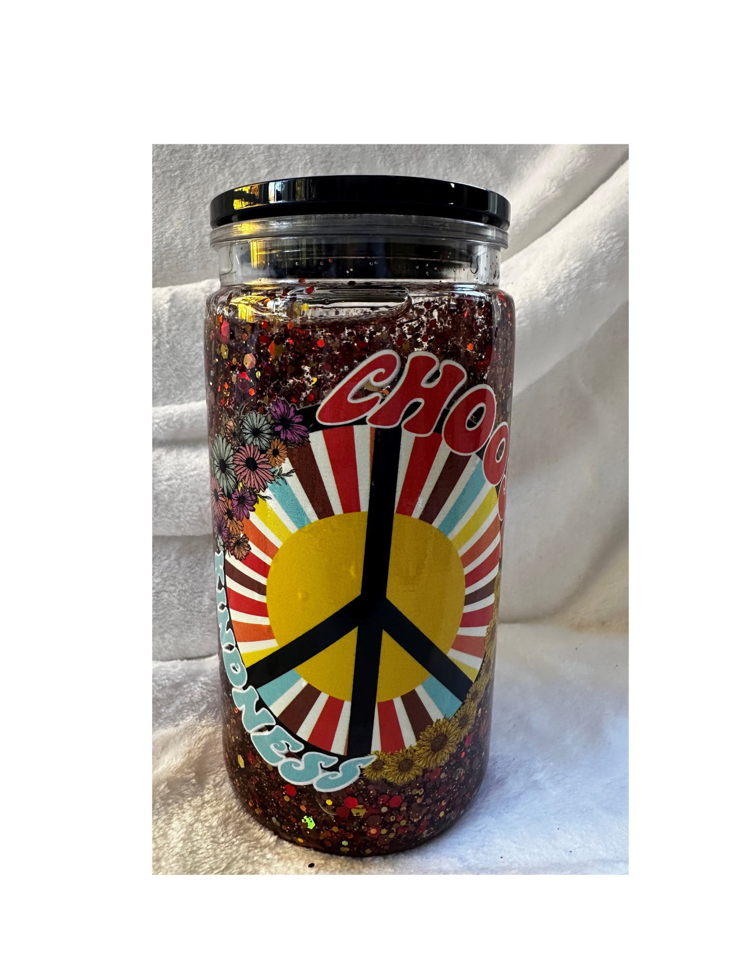 Pre-made 16 oz Snow Globe Tumblers