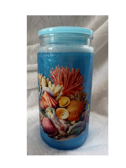 Pre-made 16 oz Snow Globe Tumblers