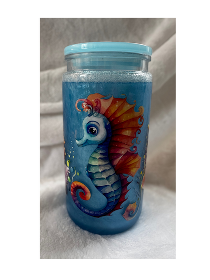 Pre-made 16 oz Snow Globe Tumblers