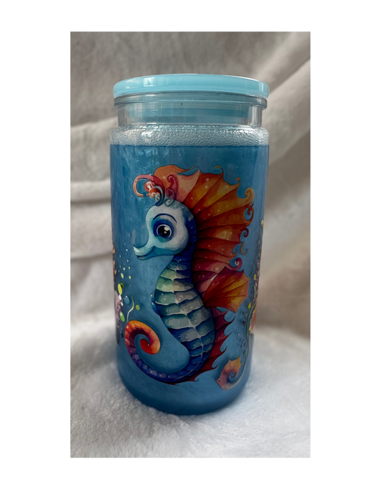 Pre-made 16 oz Snow Globe Tumblers